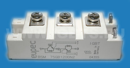 Силовой модуль Eupec  IGBT BSM75GB120DN2 75A 1200V  6-Pack