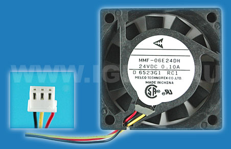 Melco Technorex Fan 3-wire with sensor .10A 24V