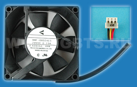 Melco Technorex Fan 3-wire with sensor .13A 24V Replaced MMF-08D24ES-RM4