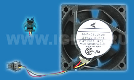 Melco Technorex Fan 3-wire with sensor .09A 24V Replaced ASF603B2402 Replaced by MMF-06D24DS-ACA