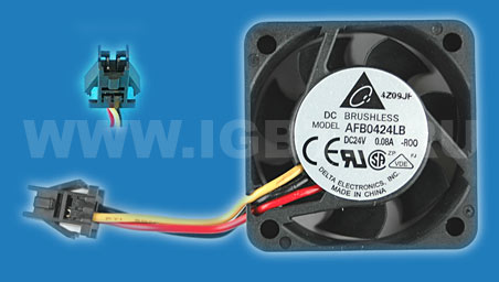 Вентилятор Delta Electronics Fan 3-wire with sensor .08A 24V Replaced by D43M24-01A
